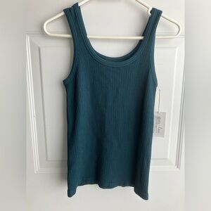 Grace & Lace ribbed tank top green teal large XL NWT